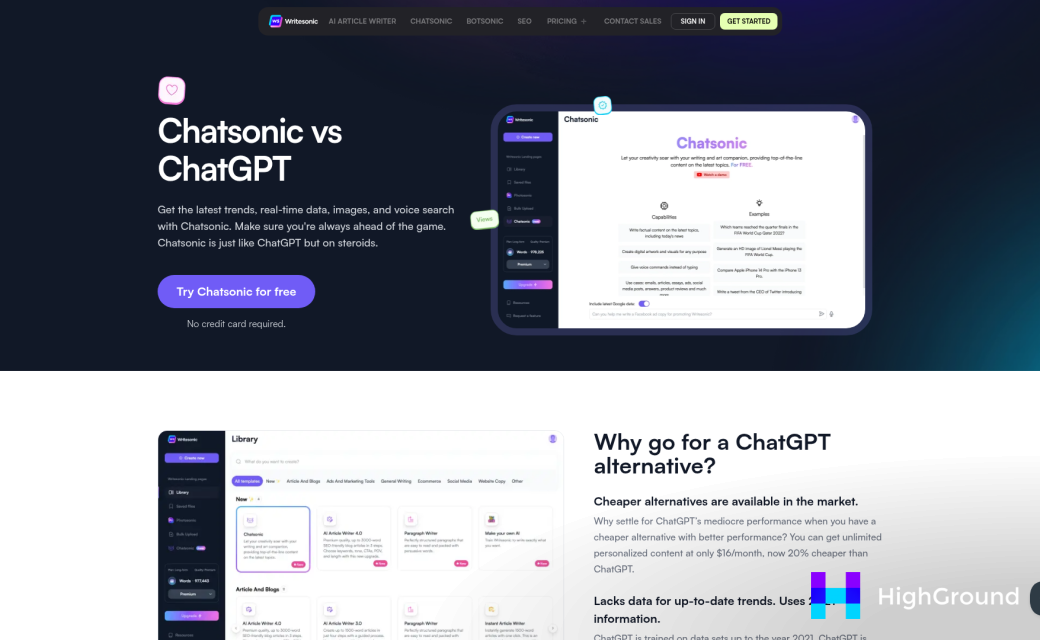 Screenshot of https://writesonic.com/compare/chatsonic-vs-chatgpt