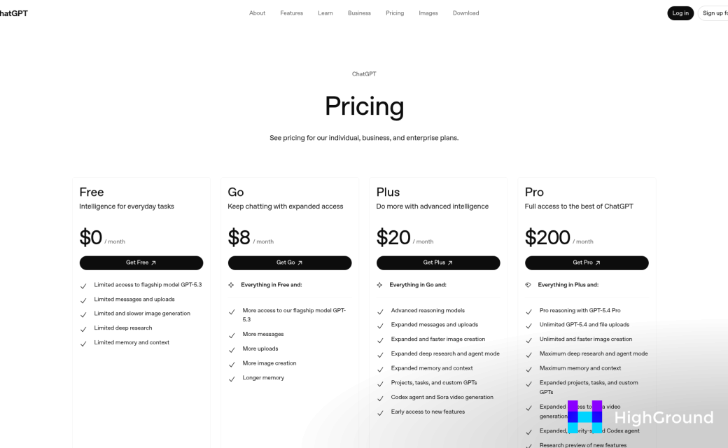 Rytr pricing plans comparison page screenshot