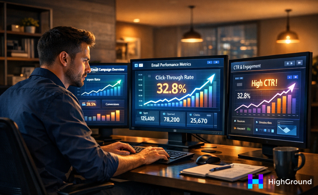 Bar chart comparing clicks and conversion rates