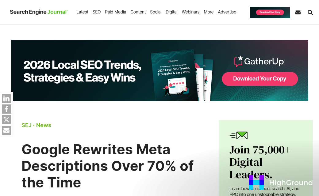 Google search results showing meta description snippet