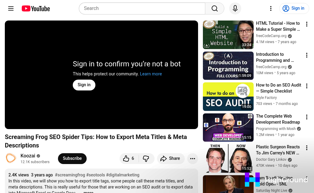 WordPress meta description audit dashboard overview