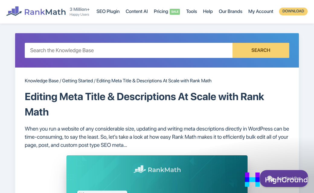 WordPress bulk meta description editing tool interface