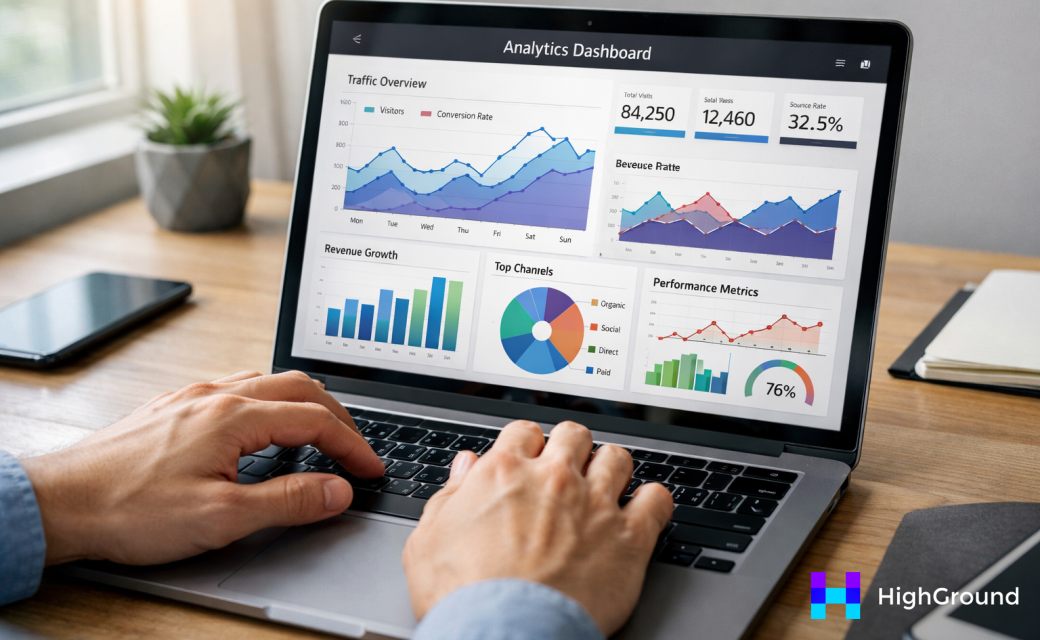 CTR analytics dashboard showing search performance trends