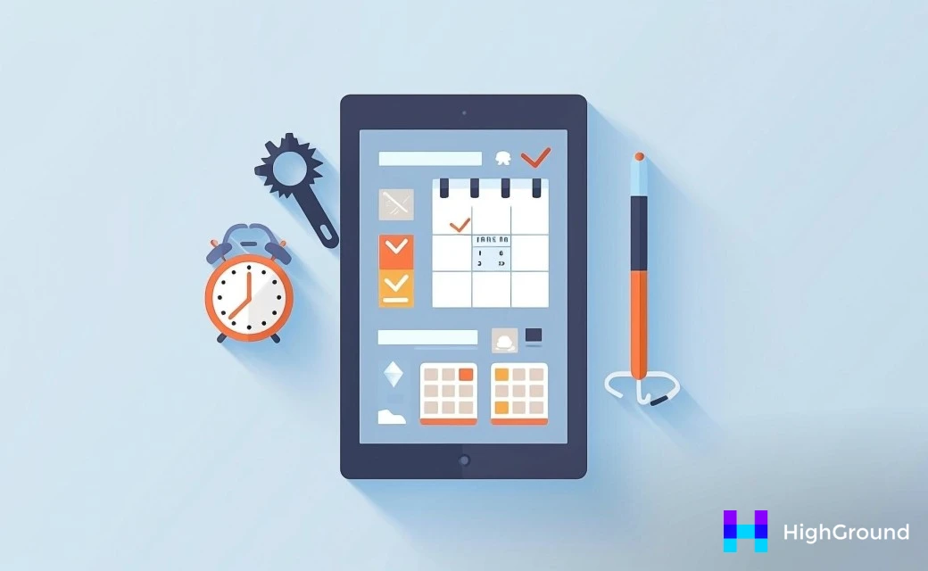 Checklist with pen ready for tasks