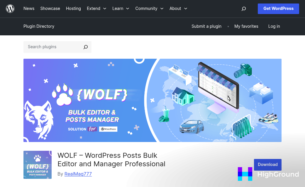 WordPress bulk edit filters and custom fields panel