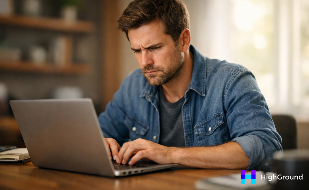 Person frustrated with AI website builder limitations