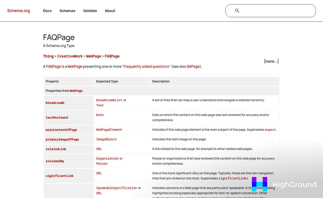 Schema markup code example for AI systems