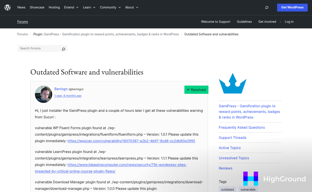 WordPress plugin settings dashboard interface