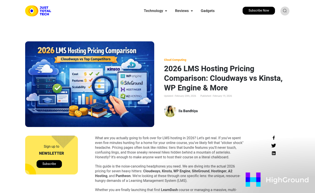Pricing comparison chart for multiple WordPress sites