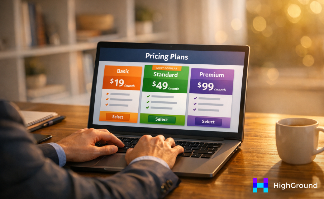Bar chart showing agency costs scaling with clients