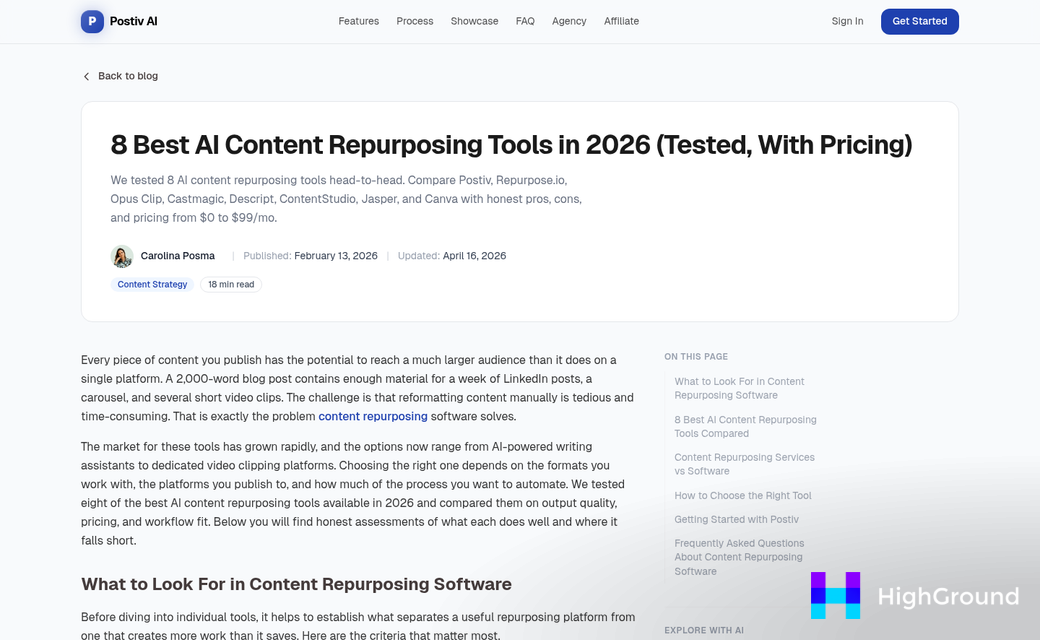 WordPress publishing tool selection interface