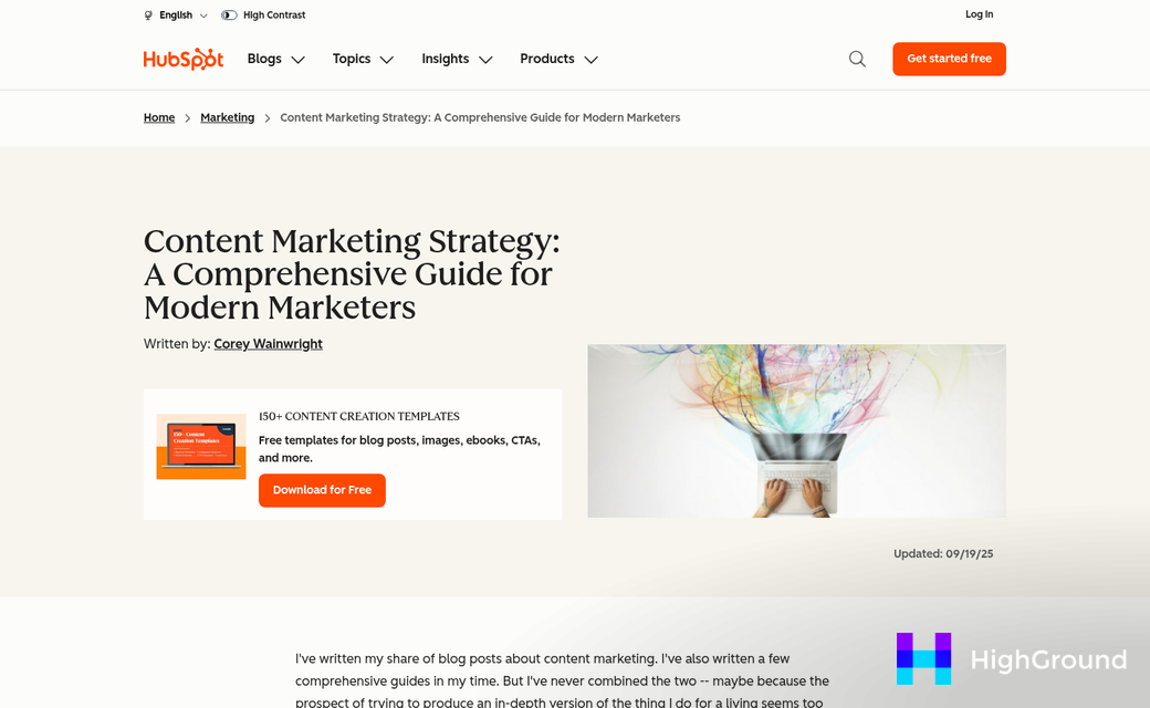 Comparison chart of content platform alternatives