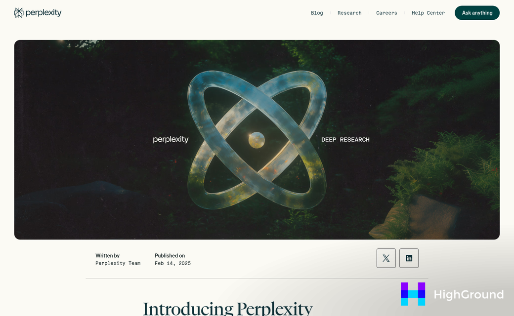 Perplexity AI search interface with WordPress query