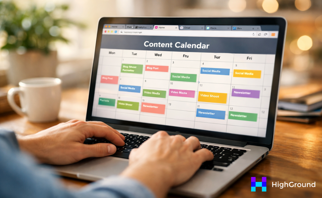 ChatGPT interface showing content calendar suggestions