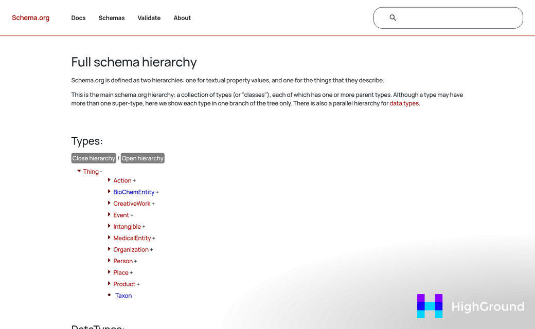 WordPress plugin dashboard showing schema markup settings