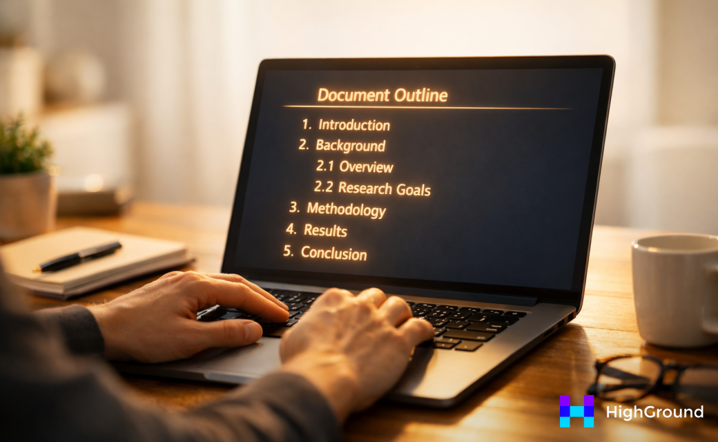 AI generating structured blog post outline
