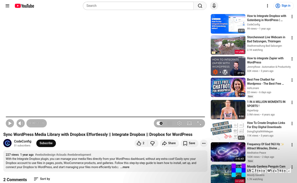 Dropbox folder organized as editorial calendar view
