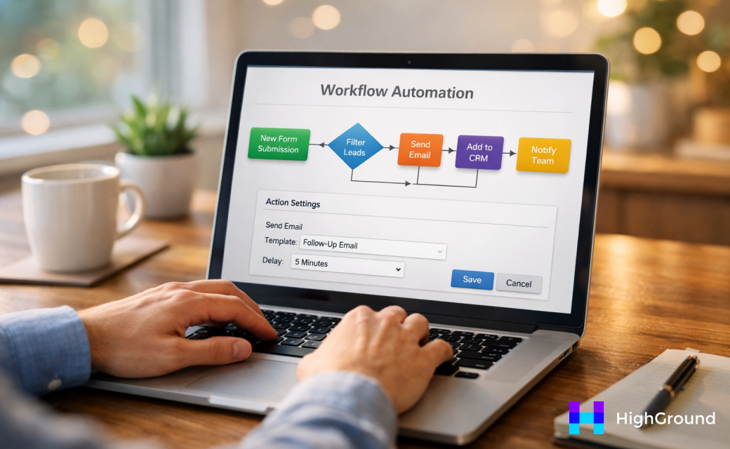 n8n automated workflow diagram for WordPress tagging