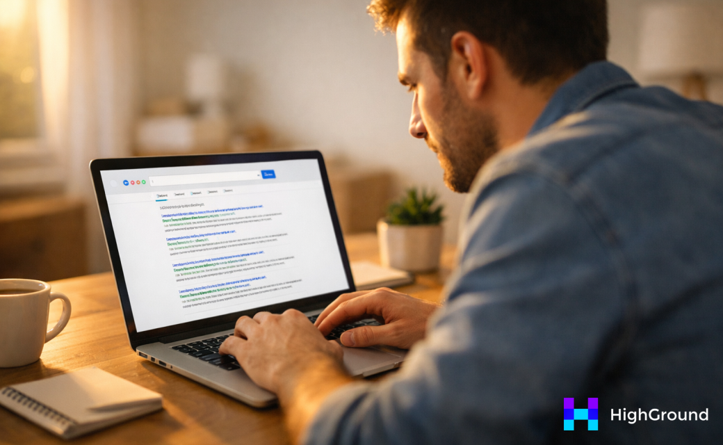 Search results showing meta title click patterns