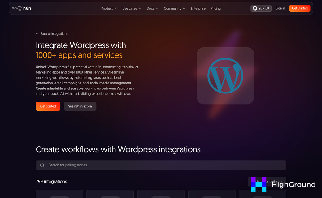 n8n workflow automating WordPress content updates