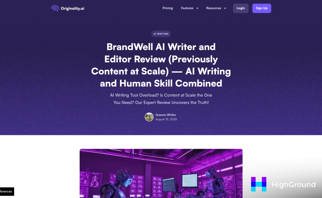 Screenshot of https://originality.ai/blog/content-at-scale-ai-writer-and-editor-review