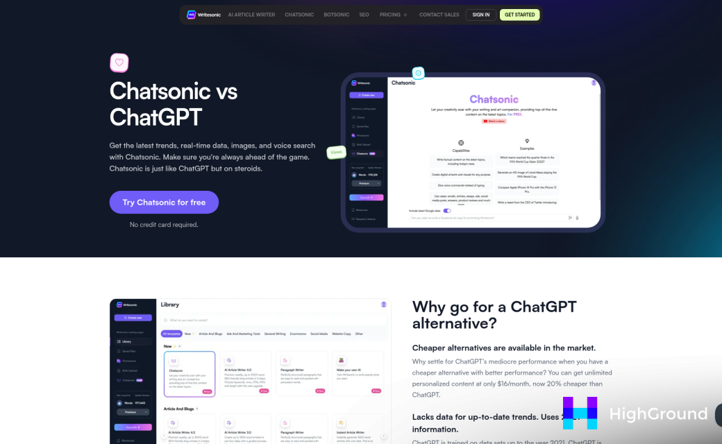Screenshot of https://writesonic.com/compare/chatsonic-vs-chatgpt