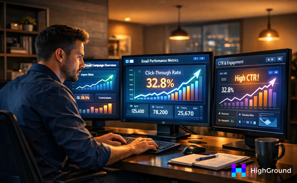 Bar chart comparing clicks and conversion rates