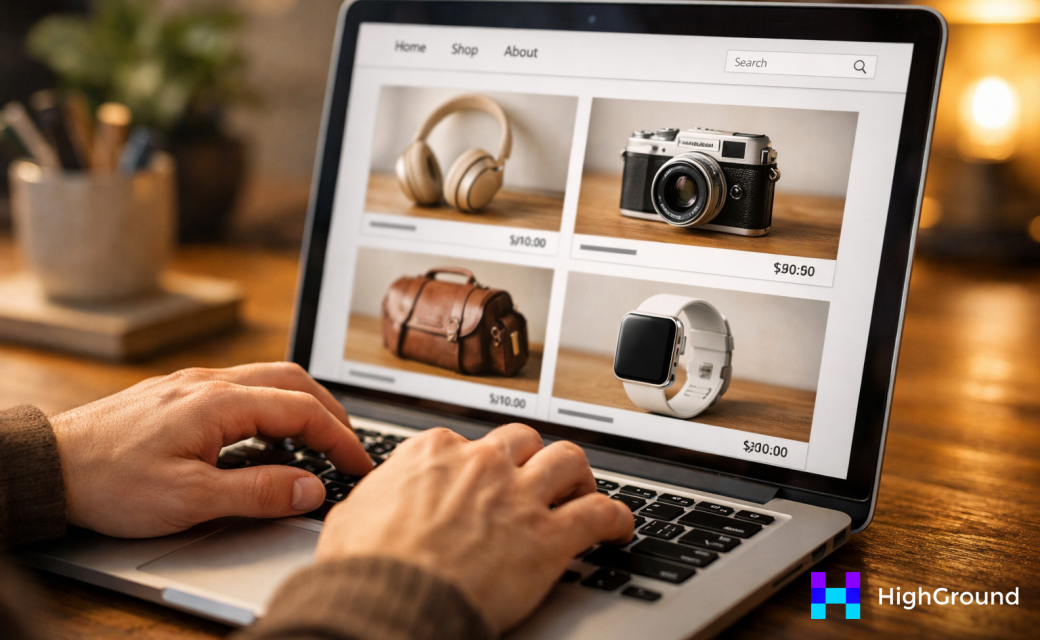 Person writing alt text for website images