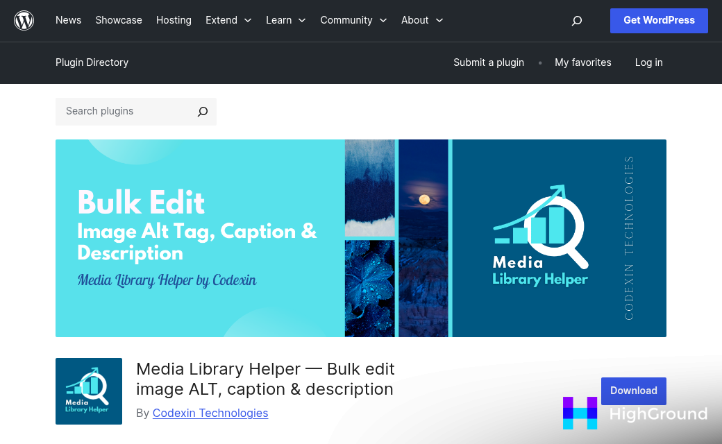 WordPress bulk alt text editing plugin interface