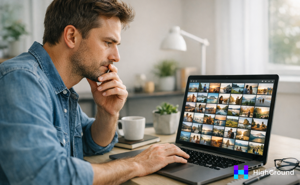 Person making errors while editing image text