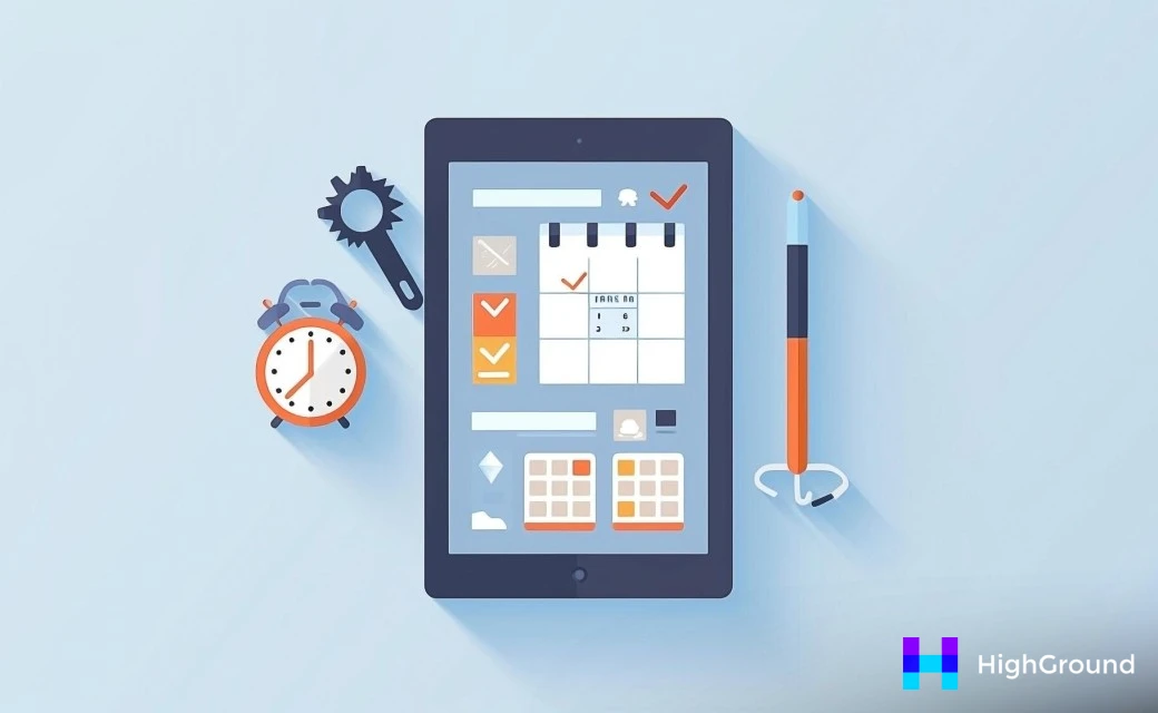 Checklist with pen ready for tasks