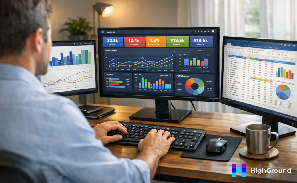 Internal link audit dashboard showing website structure